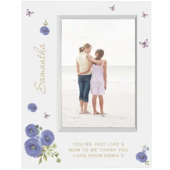 Personalised Floral White Box Frame