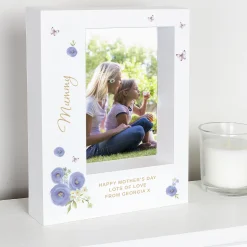 Personalised Floral White Box Frame