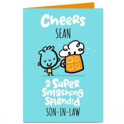 Personalised Fruitloops Birthday Card - Son-in-Law Super, Smashing, Splendid