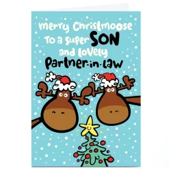 Personalised Fruitloops Christmas Card - Son & Partner in Law