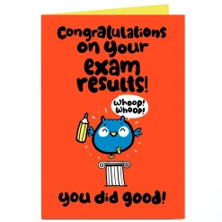 Personalised Fruitloops Congratulations Card - Exam Results