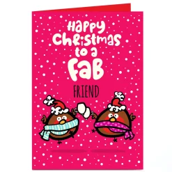 Personalised Fruitloops Christmas Card - Fab Friend