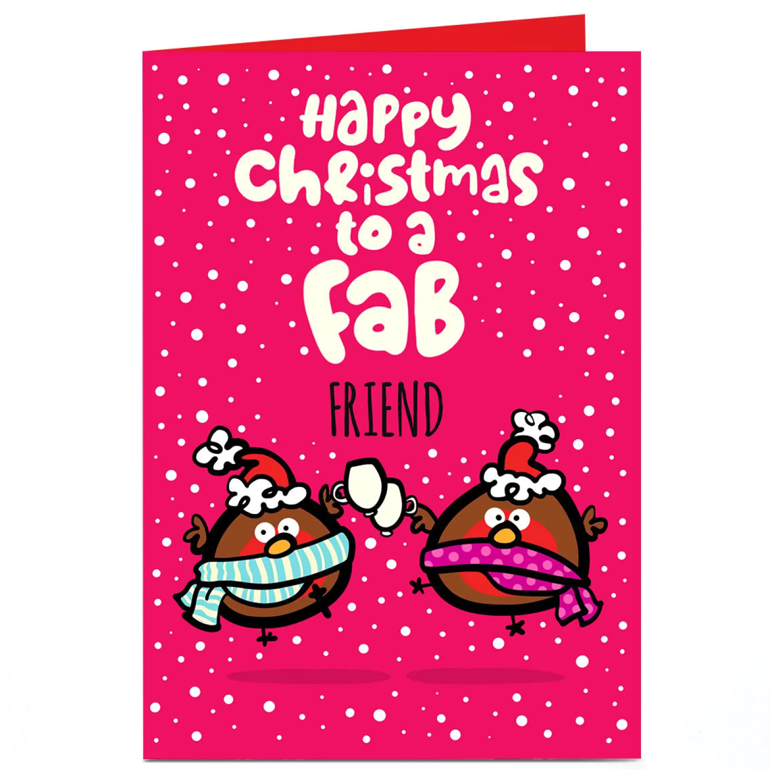 Personalised Fruitloops Christmas Card - Fab Friend
