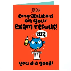 Personalised Fruitloops Congratulations Card - Exam Results