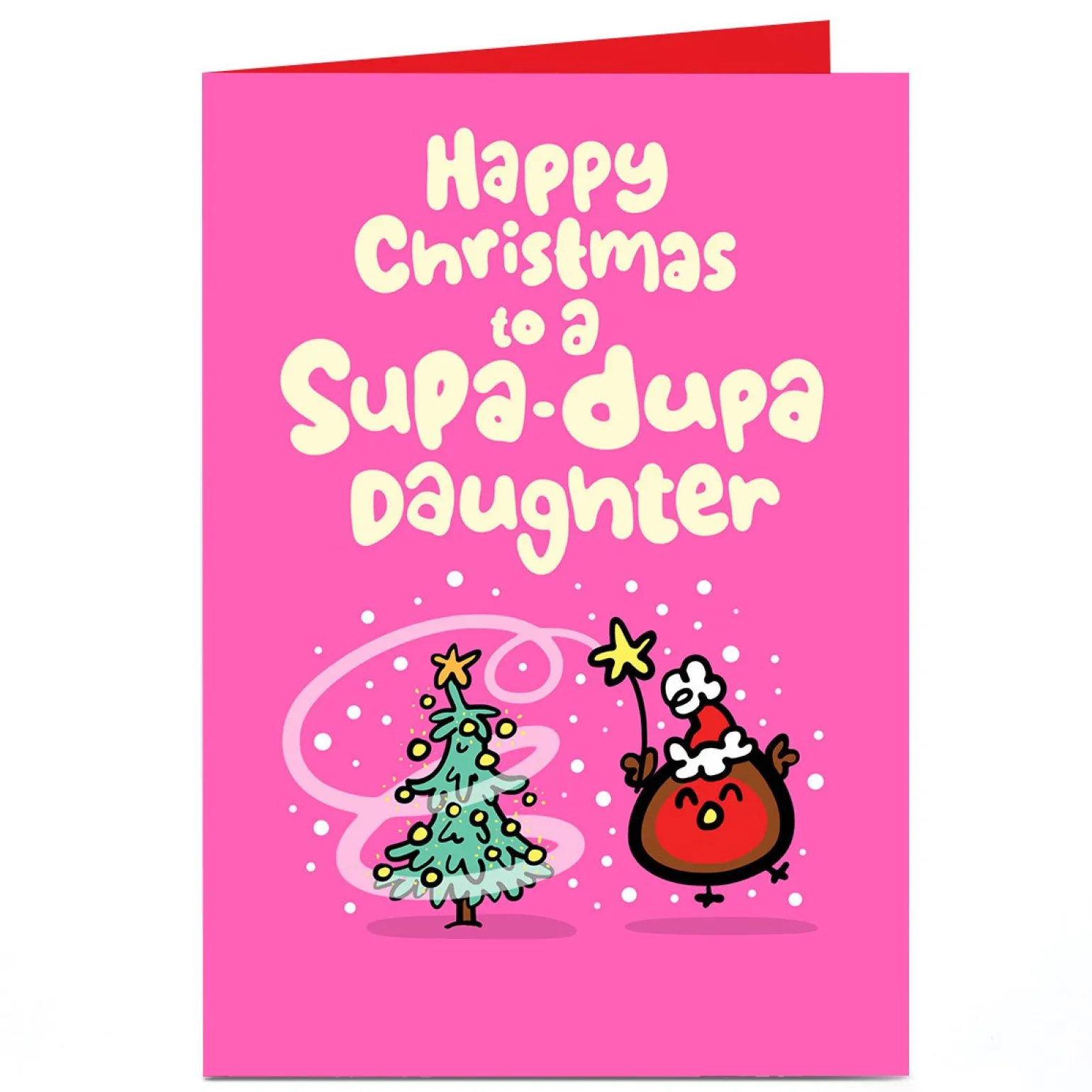 Personalised Fruitloops Christmas Card - Supa-Dupa Daughter