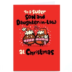 Personalised Fruitloops Christmas Card - Son & Daughter in Law