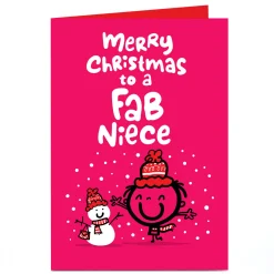 Personalised Fruitloops Christmas Card - Fab Niece