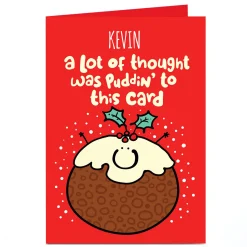 Personalised Fruitloops Christmas Card - Puddin