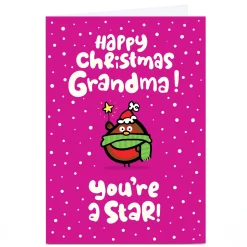 Personalised Fruitloops Christmas Card - Grandma Star
