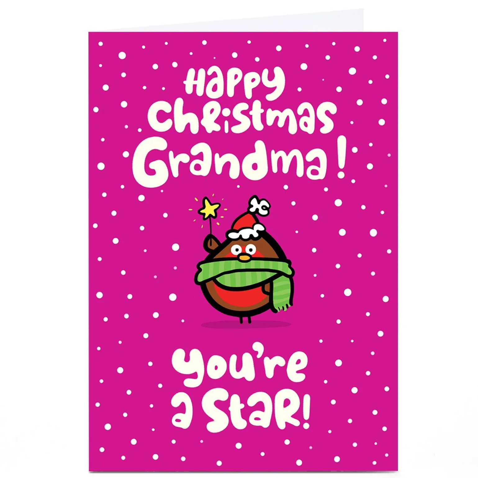 Personalised Fruitloops Christmas Card - Grandma Star