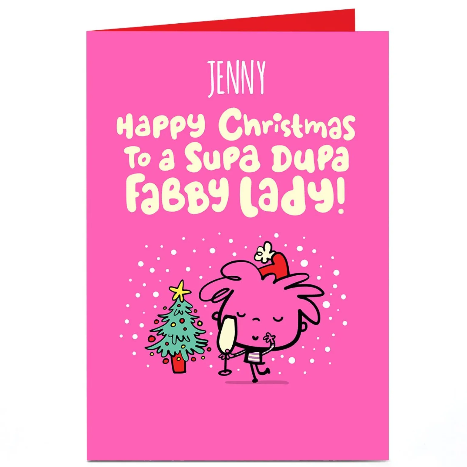 Personalised Fruitloops Christmas Card - Fabby Lady