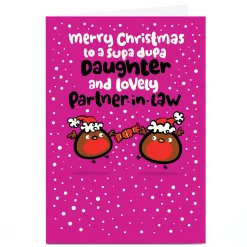 Personalised Fruitloops Christmas Card - Daughter & Partner in Law
