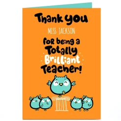 Personalised Fruitloops Thank You Teacher Card - Totally Brilliant