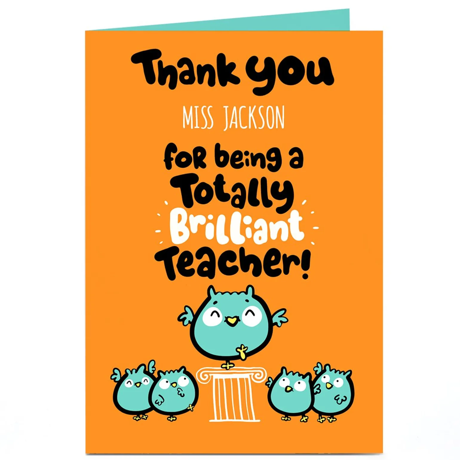 Personalised Fruitloops Thank You Teacher Card - Totally Brilliant