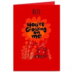 Personalised Fruitloops Valentine's Day Card - Growing on Me!