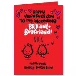 Personalised Fruitloops Valentine's Day Card - Brilliant Boyfriend!