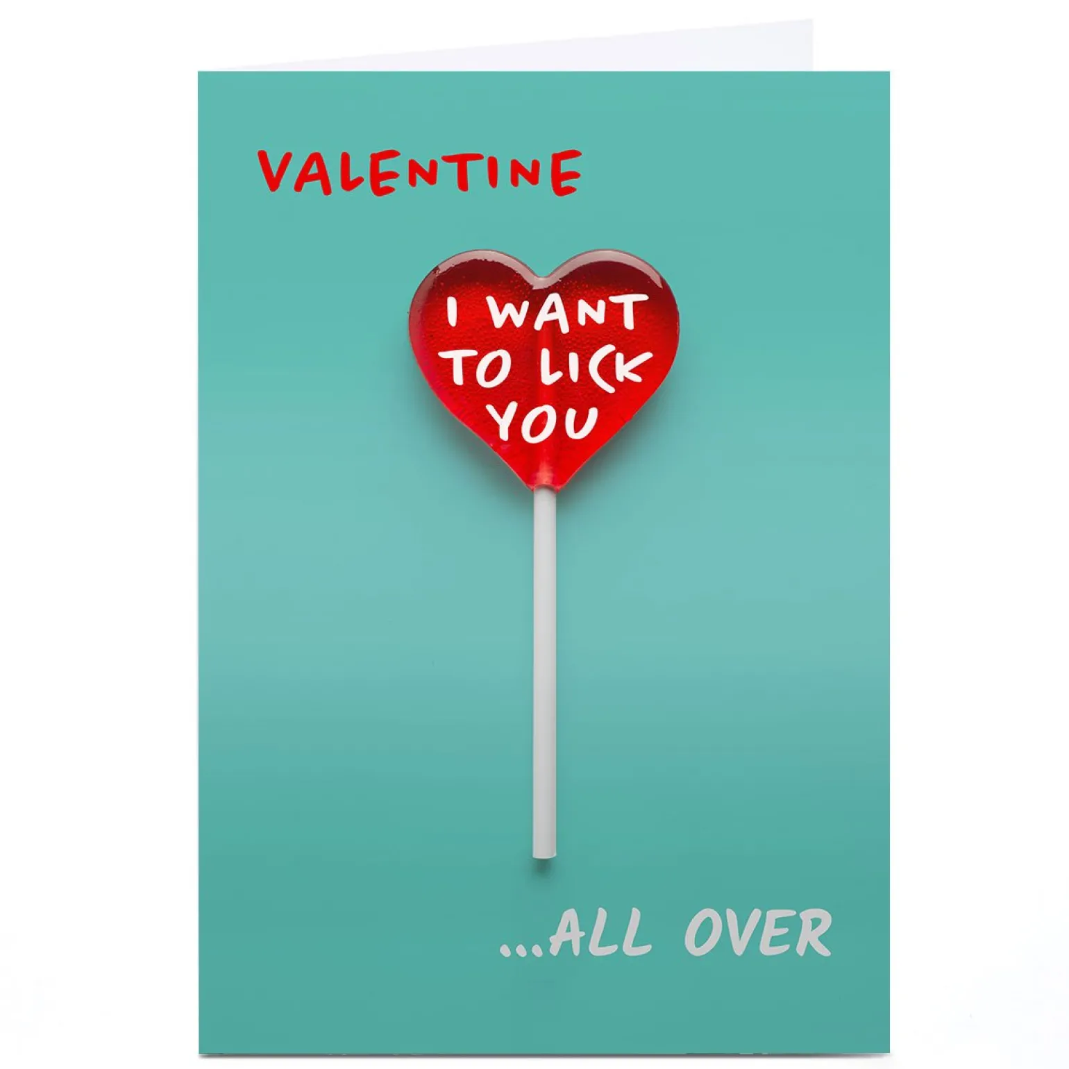 Personalised Get Carter Valentine's Day Card - Naughty Lollipop