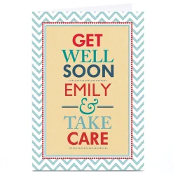 Personalised Get Well Soon Card - Take Care