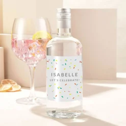 Personalised Gin - Confetti Let's Celebrate