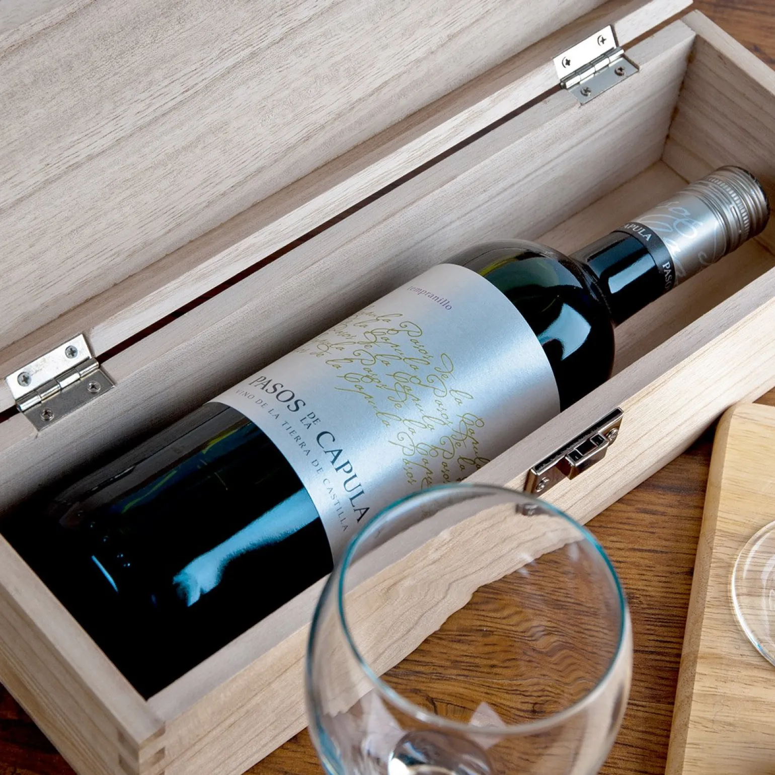 Personalised Glenfiddich Wooden Whisky Gift Box - Wedding Rings