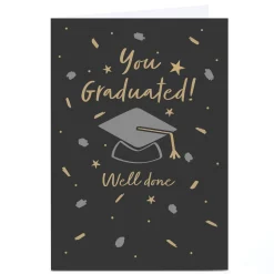 Personalised Graduation Card - Well Done Mortarboard