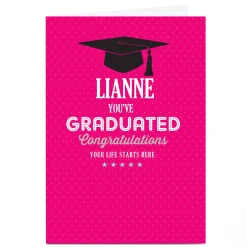 Personalised Graduation Card - Life Starts Here