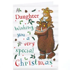 Personalised Gruffalo Christmas Card - Special wishes Daughter
