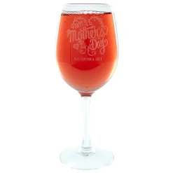 Personalised Happy Mother's Day Wine Glass