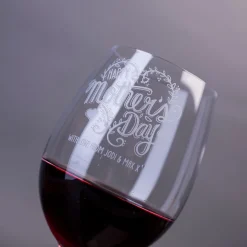 Personalised Happy Mother's Day Wine Glass