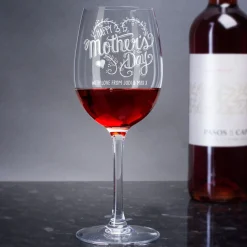 Personalised Happy Mother's Day Wine Glass