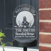 Personalised Haunted House Halloween Solar Light