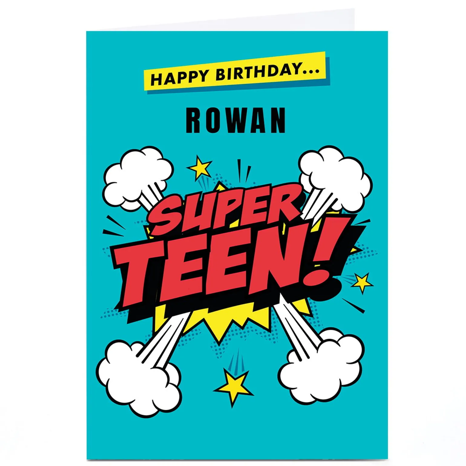 Personalised Hello Munki Birthday Card - Blue Super Teen