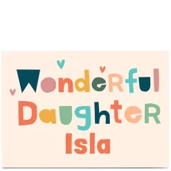 Personalised Hello Munki Card - Wonderful Daughter