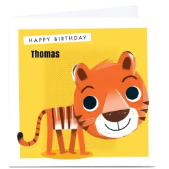 Personalised Hello Munki Card - Cute Tiger