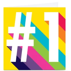 Personalised Hello Munki Card - Number One