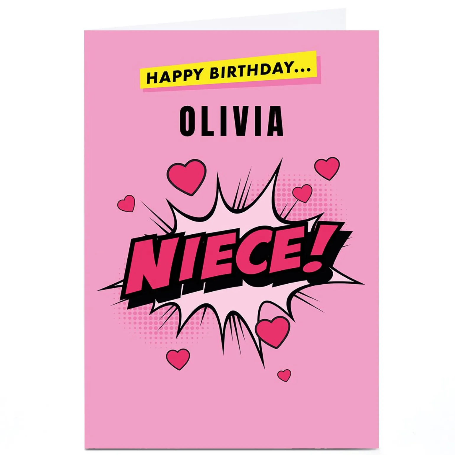 Personalised Hello Munki Birthday Card - Niece