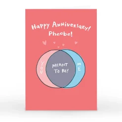 Personalised Hew Ma Anniversary Card - Meant To Be!