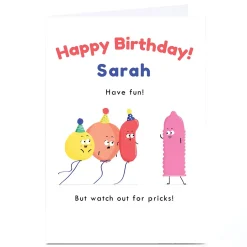 Personalised Hew Ma Birthday Card - Watch Out For