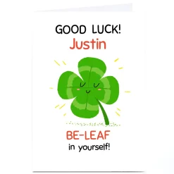 Personalised Hew Ma Good Luck Card