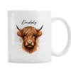 Personalised Highland Cow Mug