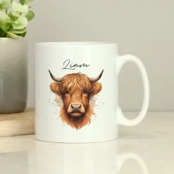 Personalised Highland Cow Mug