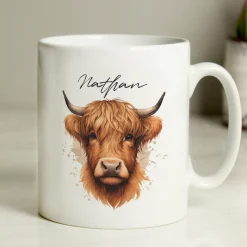 Personalised Highland Cow Mug