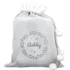 Personalised Holly Grey Christmas Sack