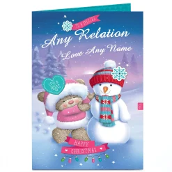 Personalised Hugs Bear Christmas Card - To A Special...
