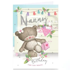 Personalised Hugs Birthday Card - Time for Treats, Nanny