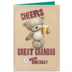 Personalised Hugs Birthday Card - Cheers [Great Grandad]