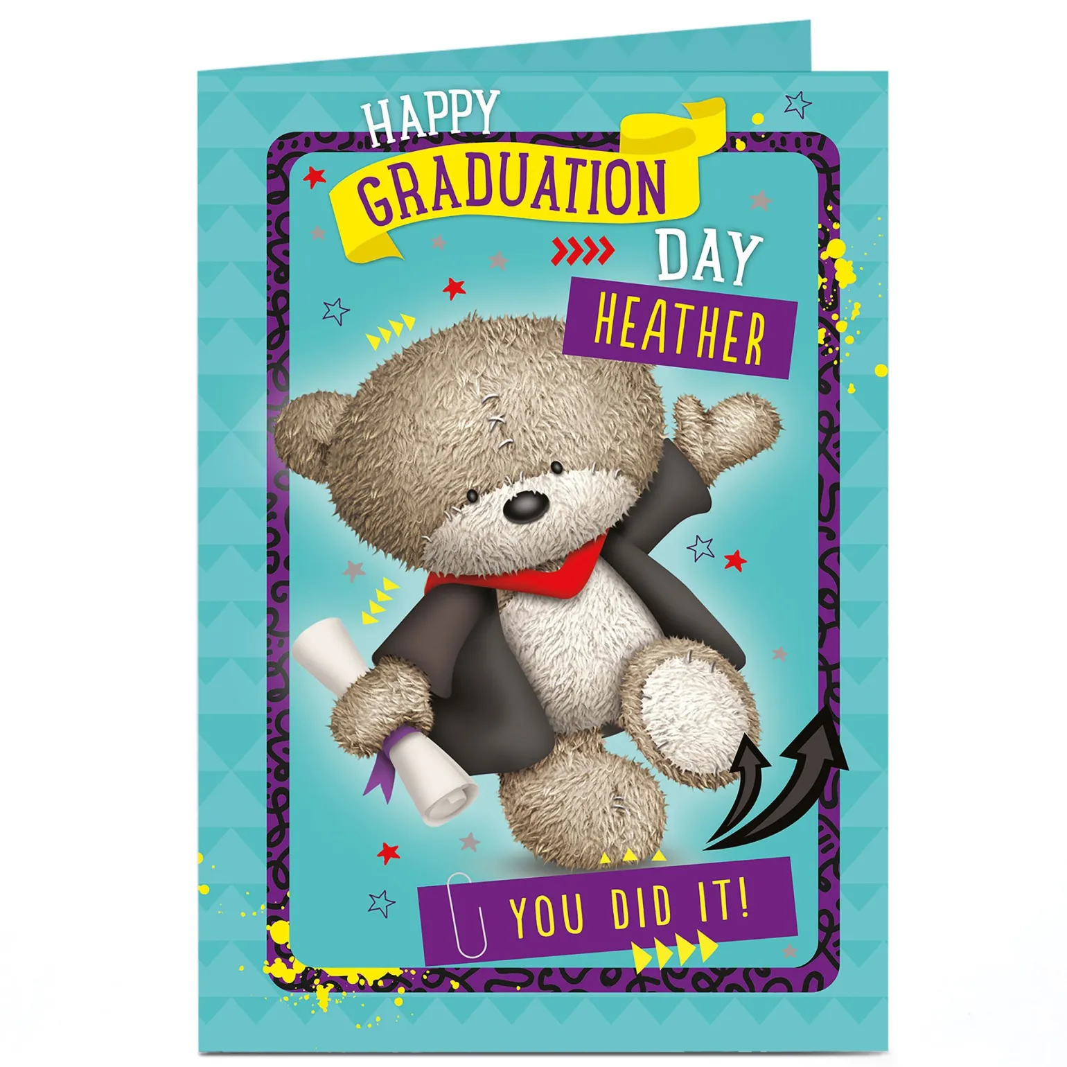 Personalised Hugs Card - Happy Graduation Day!