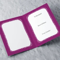 Personalised Hugs Christmas Card - Gold Polka Dots & Frame