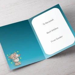 Personalised Hugs Congratulations Card - Bear & Trophy