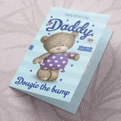 Personalised Hugs Father's Day Card - The Bump